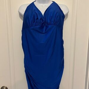 David's Bridal Royal Blue Ruched sides Prom Dress